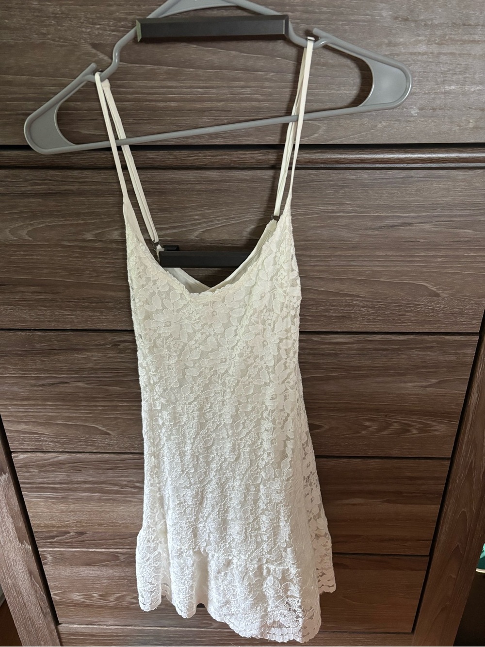 Abercrombie & Fitch Cream Lace Slip Dress